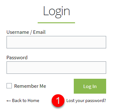 Lost Password - First Step